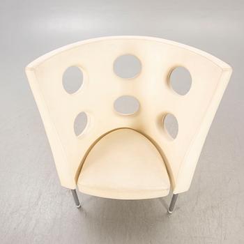 Paolo Rizzatto, A "Monoflexus" chrome and leather easy chair for Alias  later part of the 20th century.