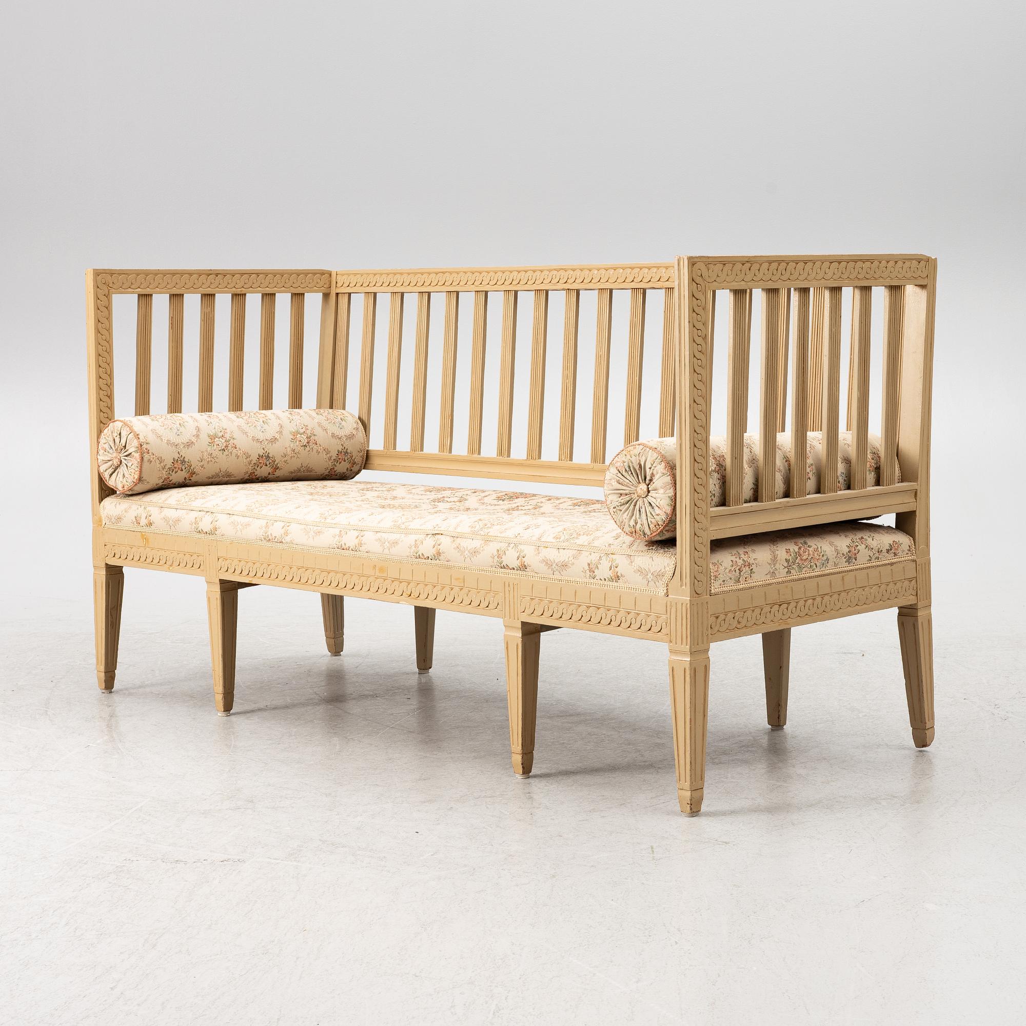 Soffa, sengustaviansk, 1700-talets slut.