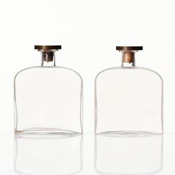 Björn Trägårdh, and Svenskt Tenn, two bottles with stoppers, Sweden 1930s.