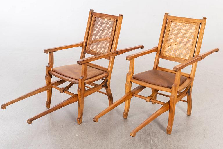 BÄRSTOLAR ett par sent 1800-tal signerade Dupont Paris.