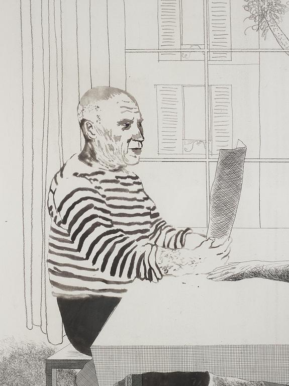 David Hockney, "Artist and Model".