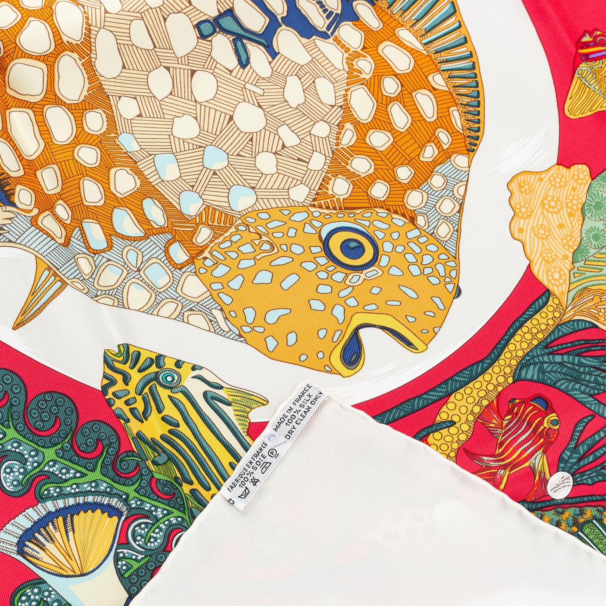 Hermès, a 'Grands Fonds' silk scarf.