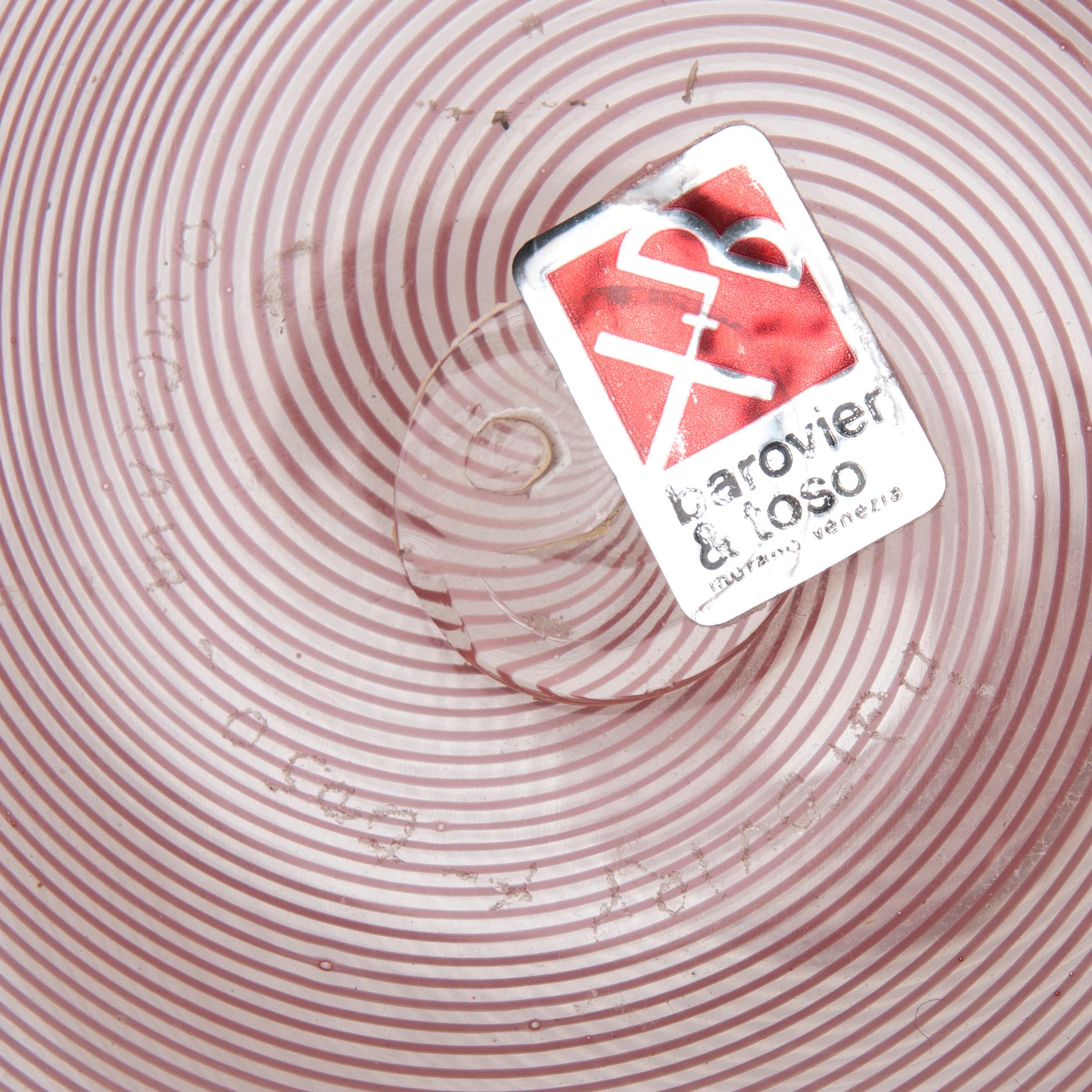 FLASKA, glas, signerad Barovier & Toso, Murano.