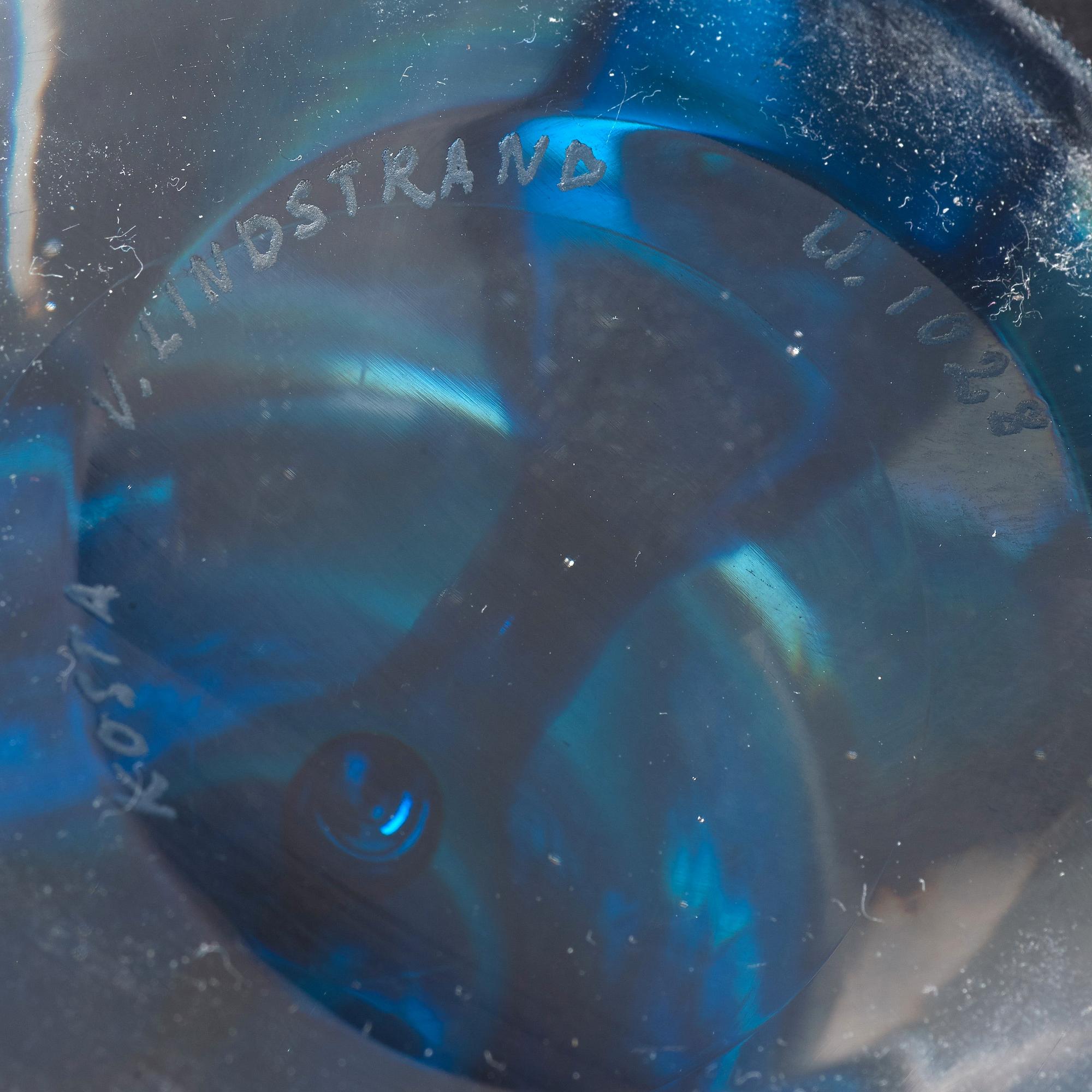 Vicke Lindstrand, vas, glas, Kosta, 1950-tal, unik.