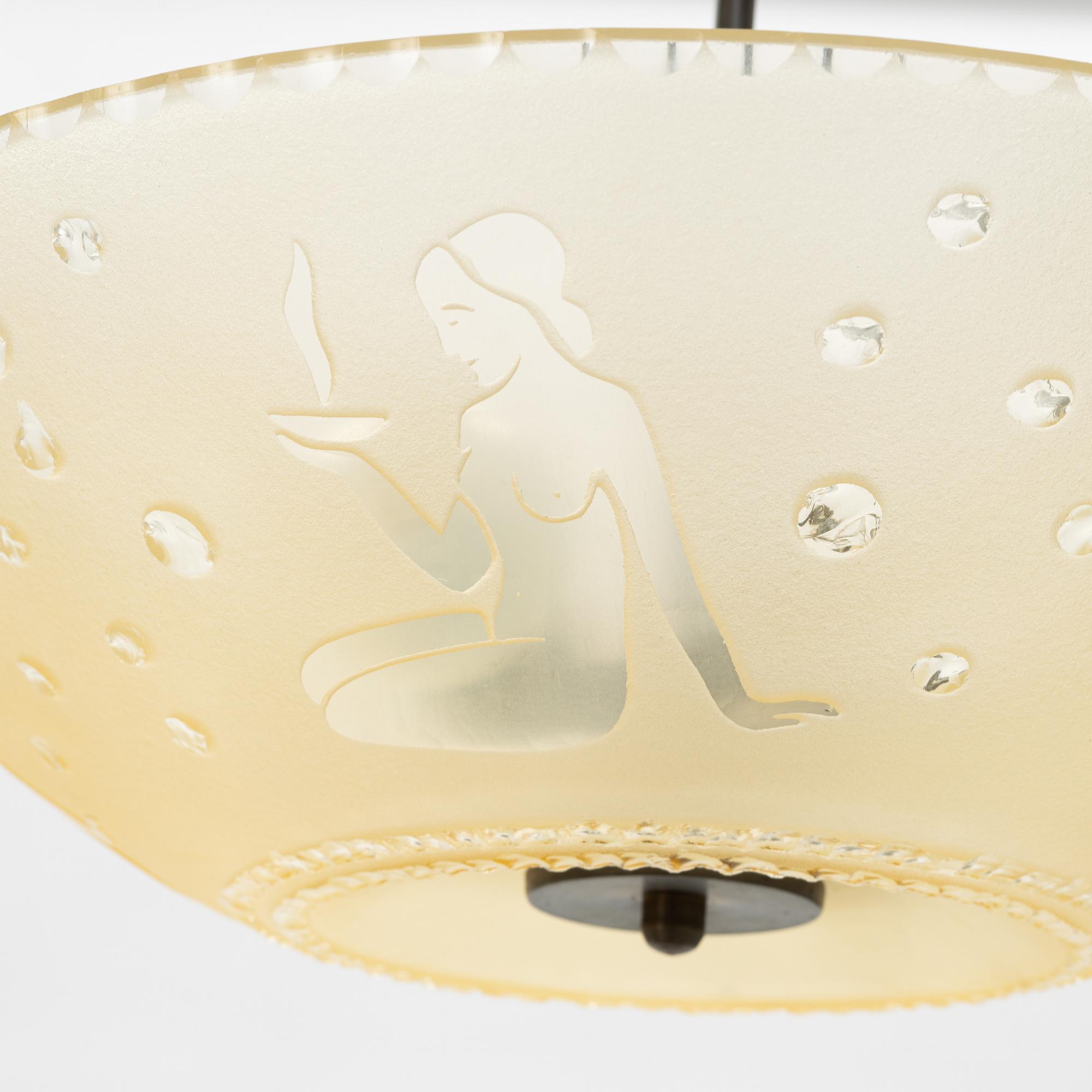 A Swedish Modern ceiling light, 1940's.