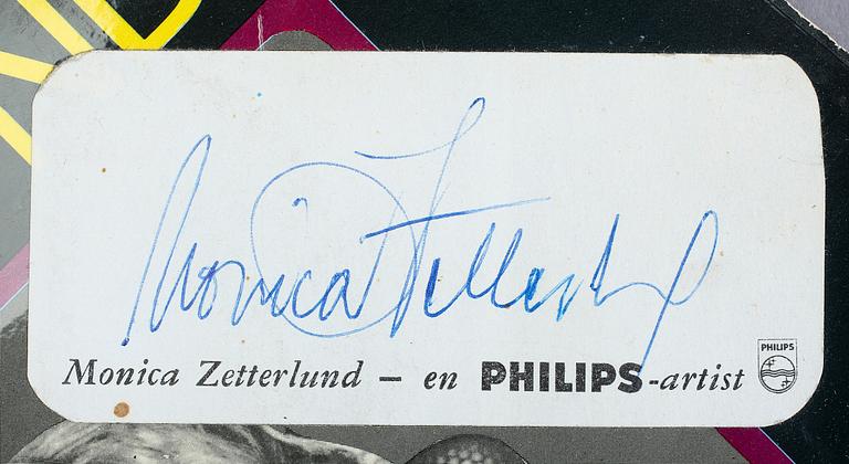 PARTI GRAMMOFONSKIVOR, ca 40 st, samt AUTOGRAF Monica Zetterlund.