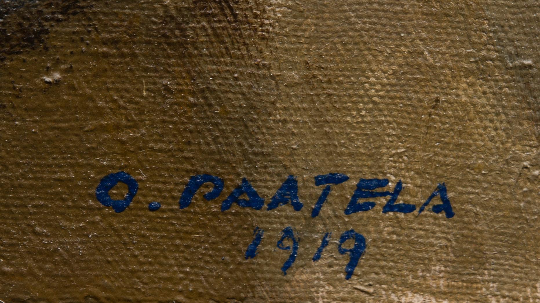 OSKARI PAATELA, olja på duk, signerad och daterad 1919.