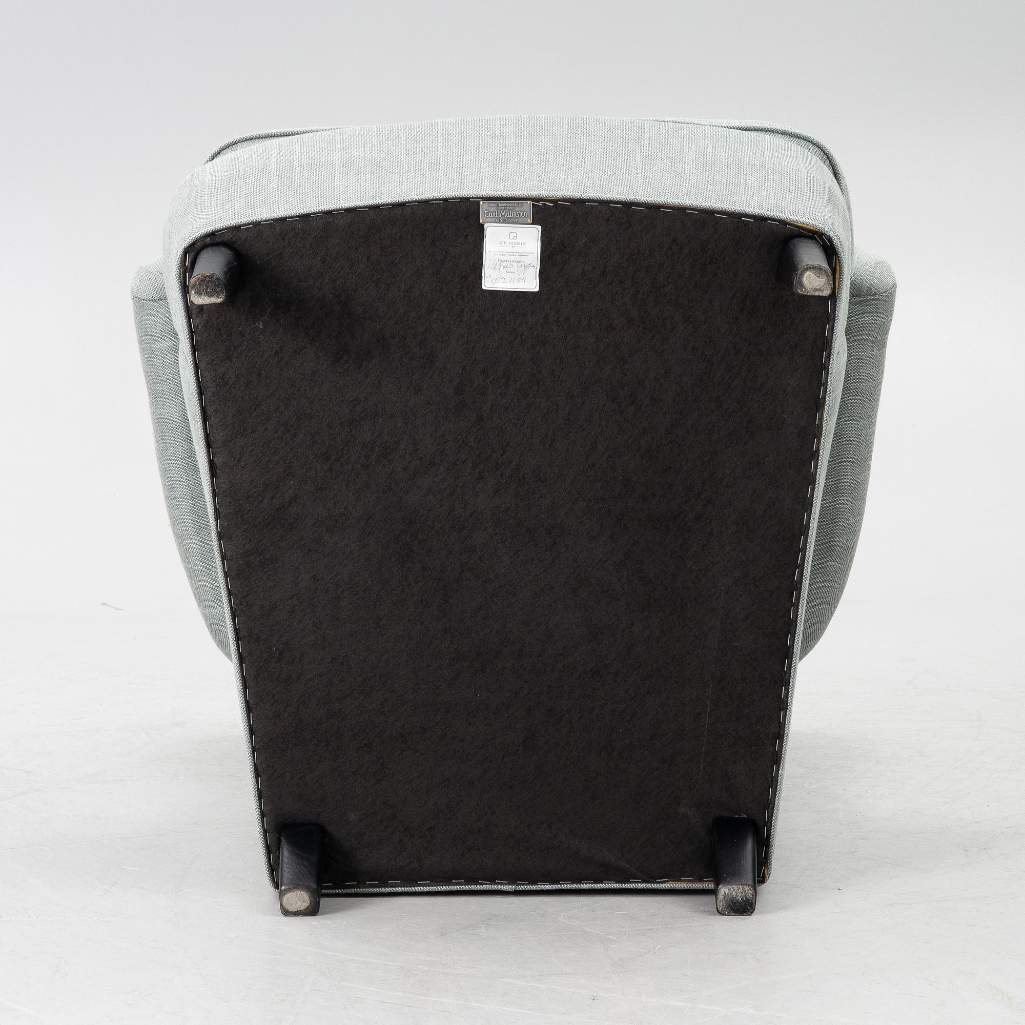 Carl Malmsten, Fåtölj, ”Häggbom”, O.H.Sjögren, Tranås, 2022.