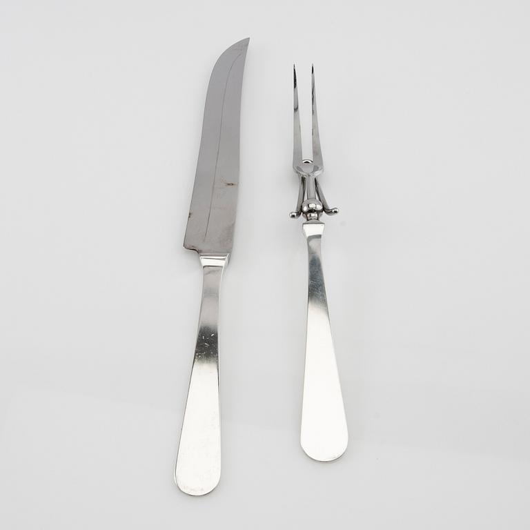 Wiwen Nilsson, Trancher cutlery 2 dlr silver, Lund 1950 and 1960.