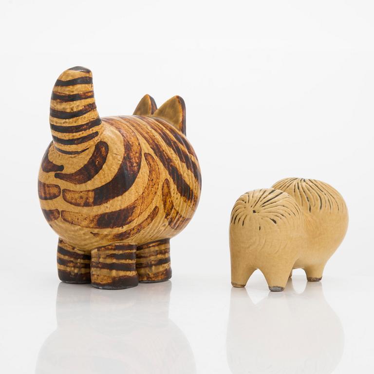 Lisa Larson, figuriner, 2st, stengods, Gustavsberg, 1900-talets senare hälft.