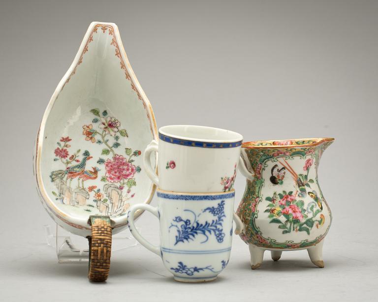 PARTI PORSLIN, 4 delar. Kina 1700/1800-tal.