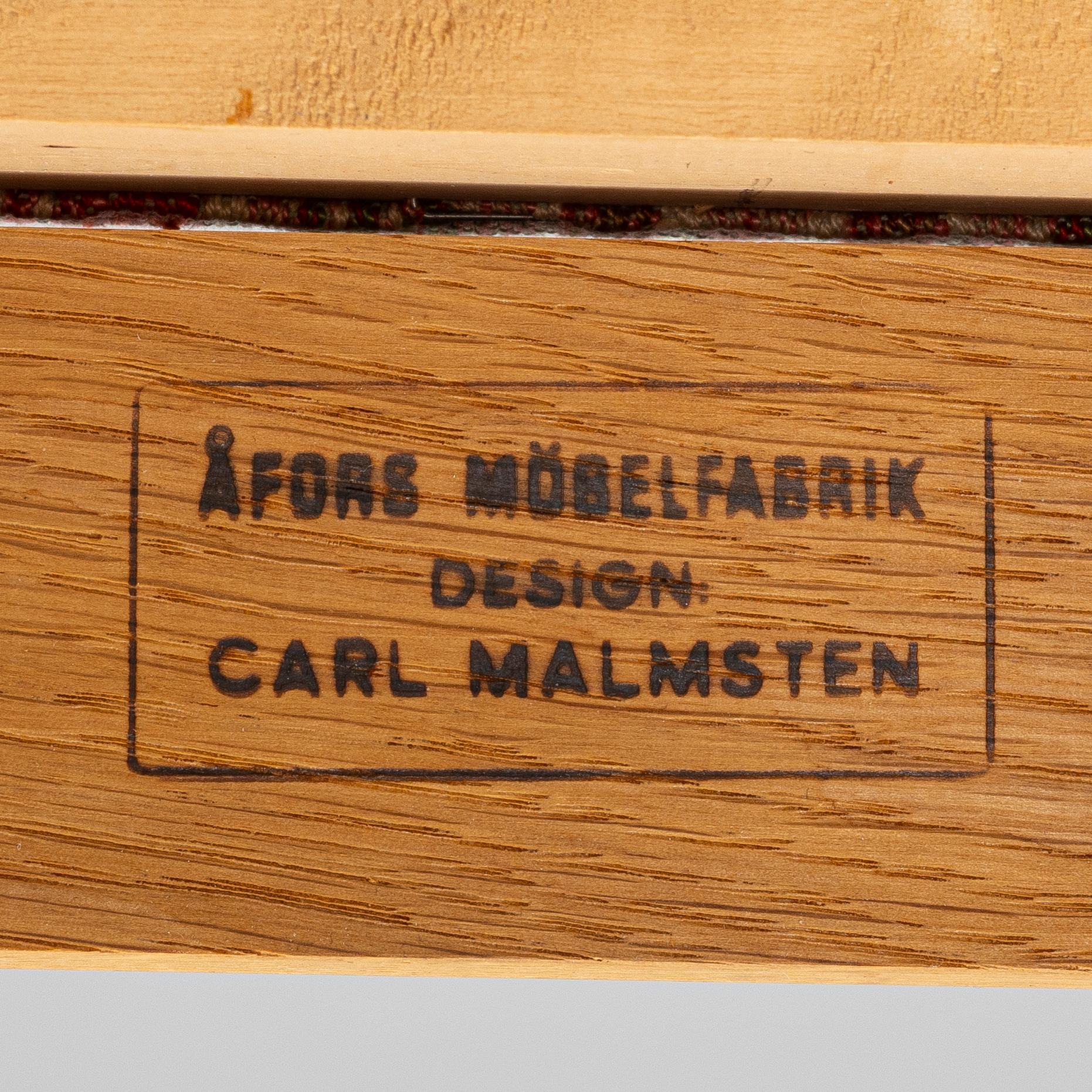 Carl Malmsten, chairs, 4 pcs "Calmare Nyckel", Åfors furniture factory, second half of the 20th century.