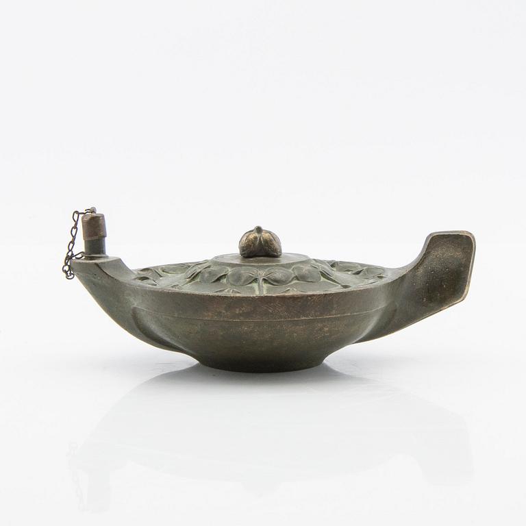 Oil lamp, Art Nouveau, first half of the 20th century.