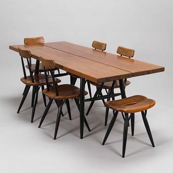 Ilmari Tapiovaara, a 1960's 7-piece 'Pirkka' dining set for Laukaan Puu.