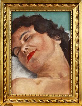 HOLGER JENSEN , tillskriven, olja på pannå.