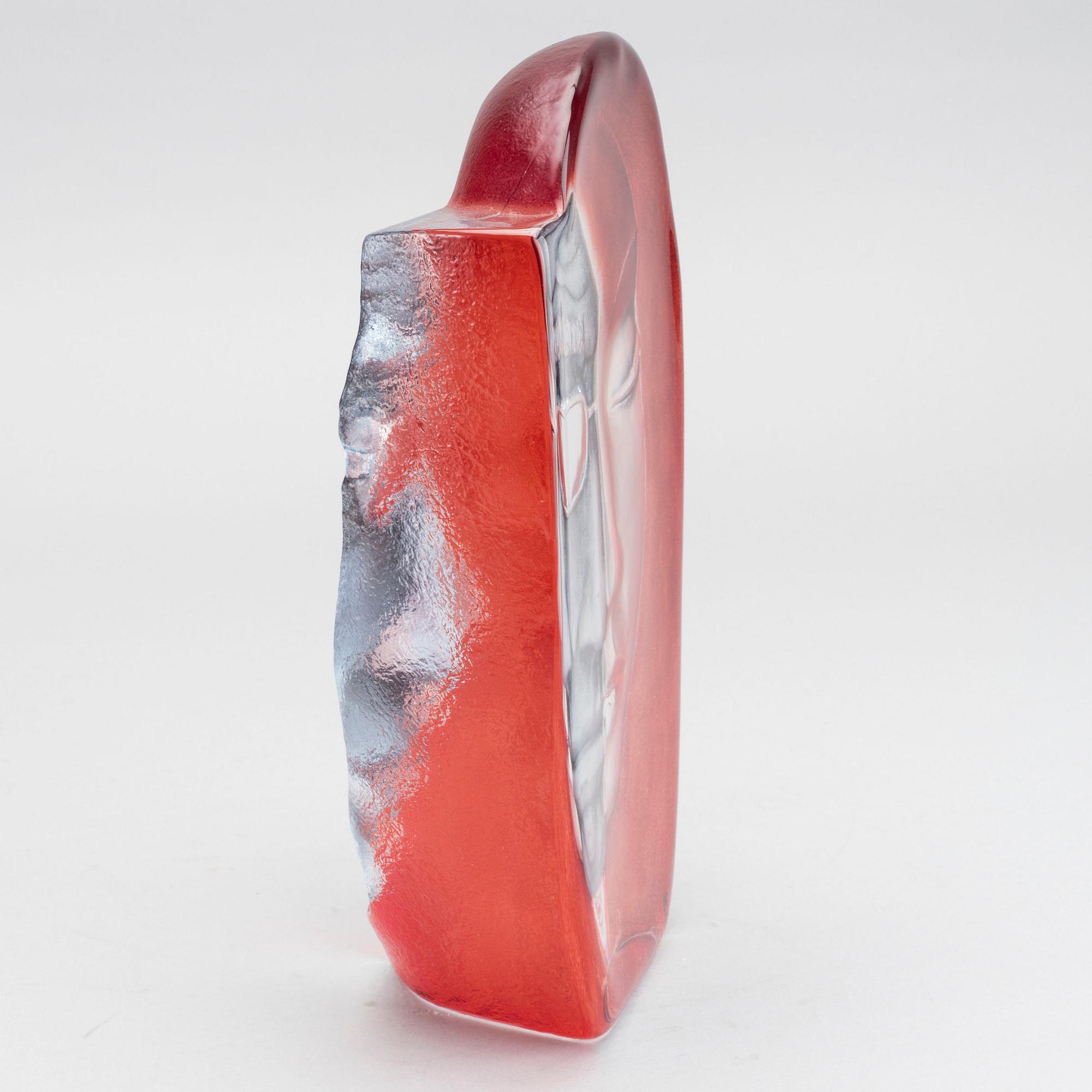 MATS JONASSON, glas, skulptur, Målerås, signerad,