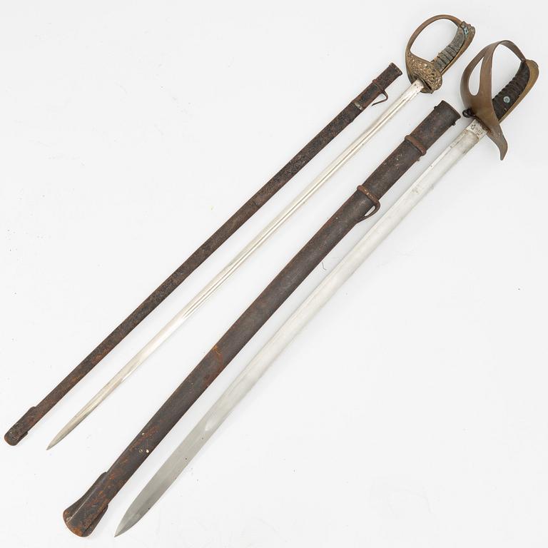 Two Swedish sabres 19th century.