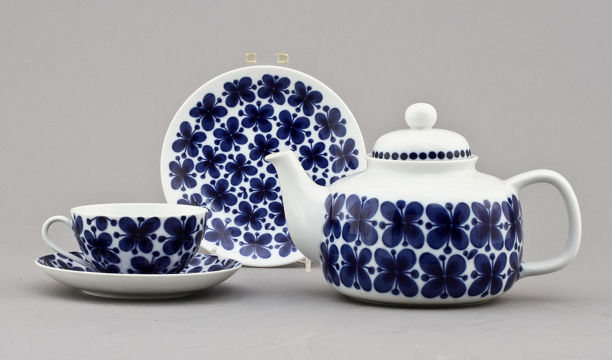 TESERVISDELAR, 24 st, porslin, "Mon Amie", Marianne Westman, Rörstrand.