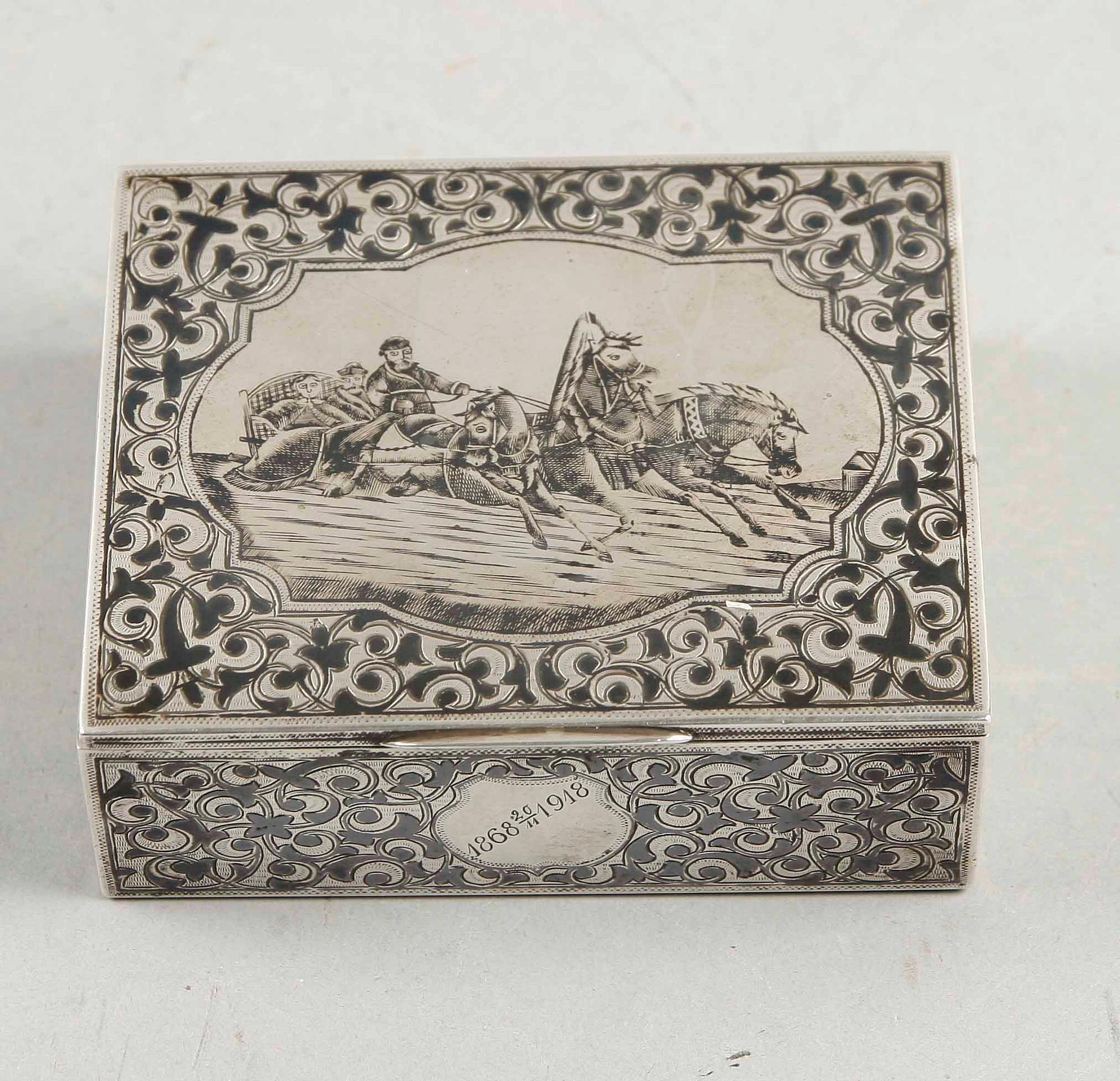 DOSA, silver, Ryssland, 1896-1908. Vikt 300 gr.