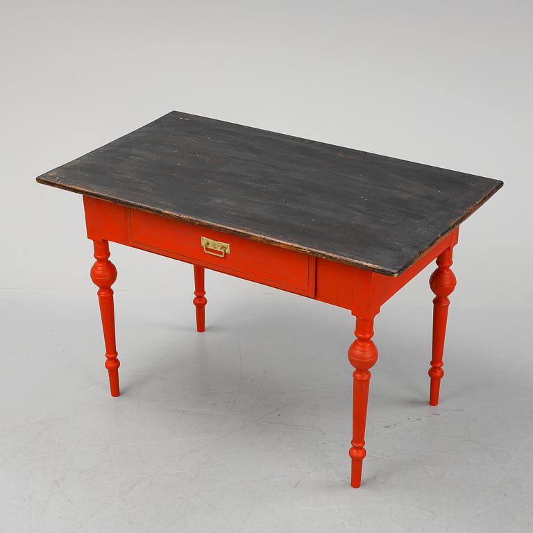 A painted desk, late 19th Century.