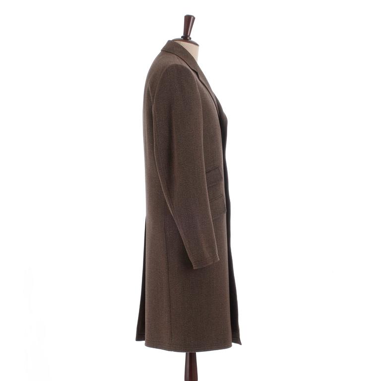 PARK HOUSE, a brown wool coat / covert coat, size 48.