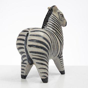 Lisa Larson, stoneware figurine, "Zebra", from the "Stora Zoo" series, Gustavsberg.