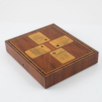 Box for playing cards and chips, etc., provenance Paul U. Bergström, founder of PUB, Sweden circa 1930.