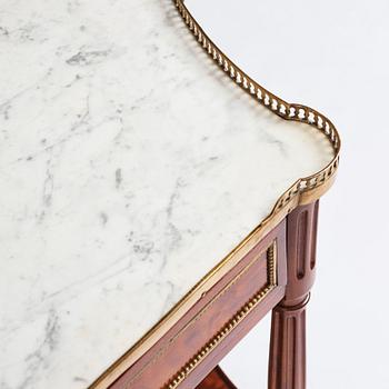 A Louis XVI console desserte by F. Schey (master in Paris 1777), late 18th century.