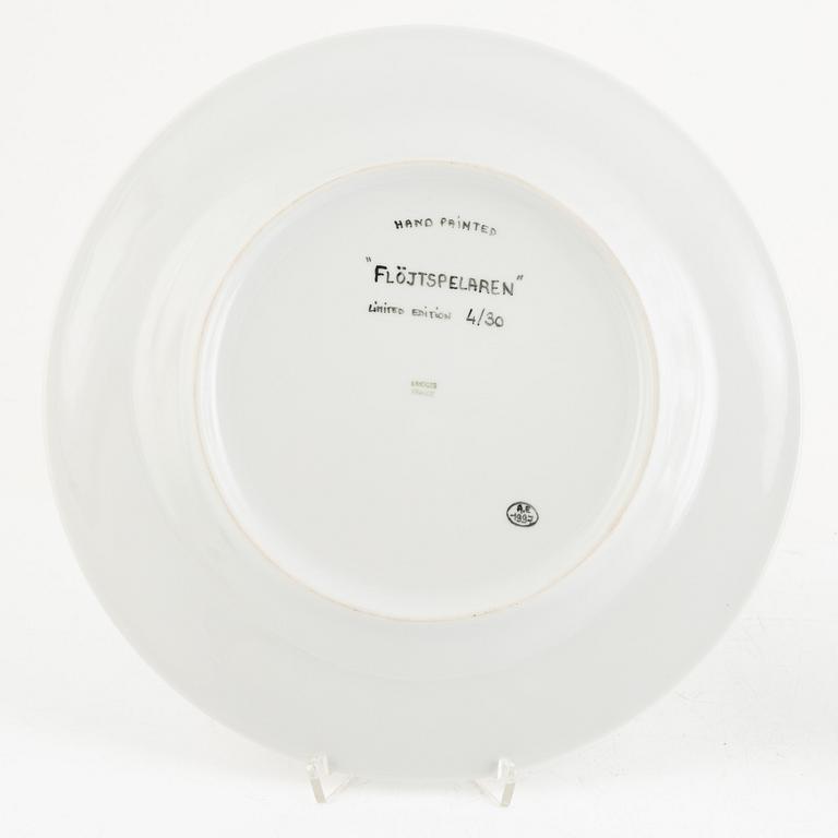 Bengt Lindström, two porcelain plates from Limoges, France, lim. ed. /30.