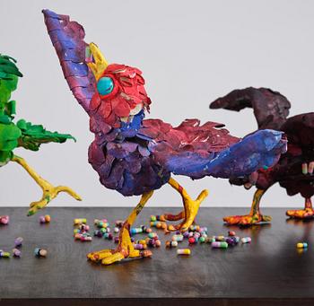 Nathalie Djurberg & Hans Berg, "A Thief Caught in the Act (Flock of Birds)".