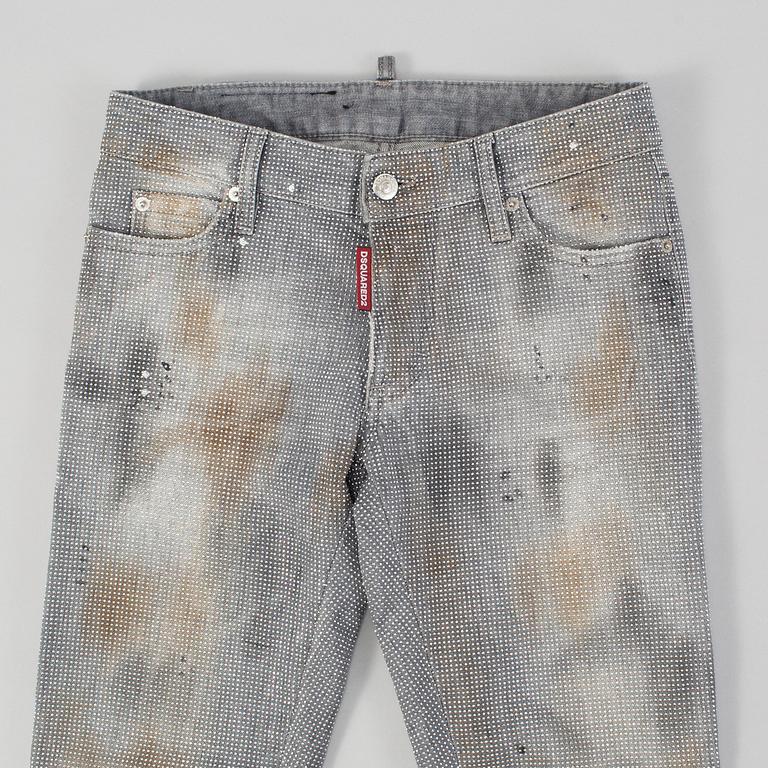 Jeans with tinsels by Dsquared.