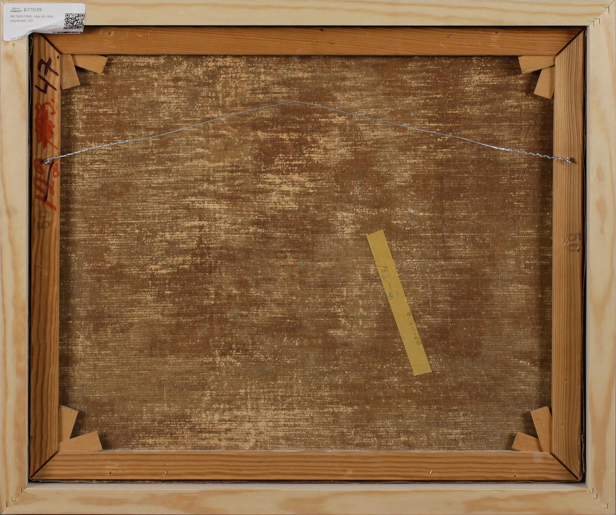 PETER FRIE, olja på duk, signerad.
