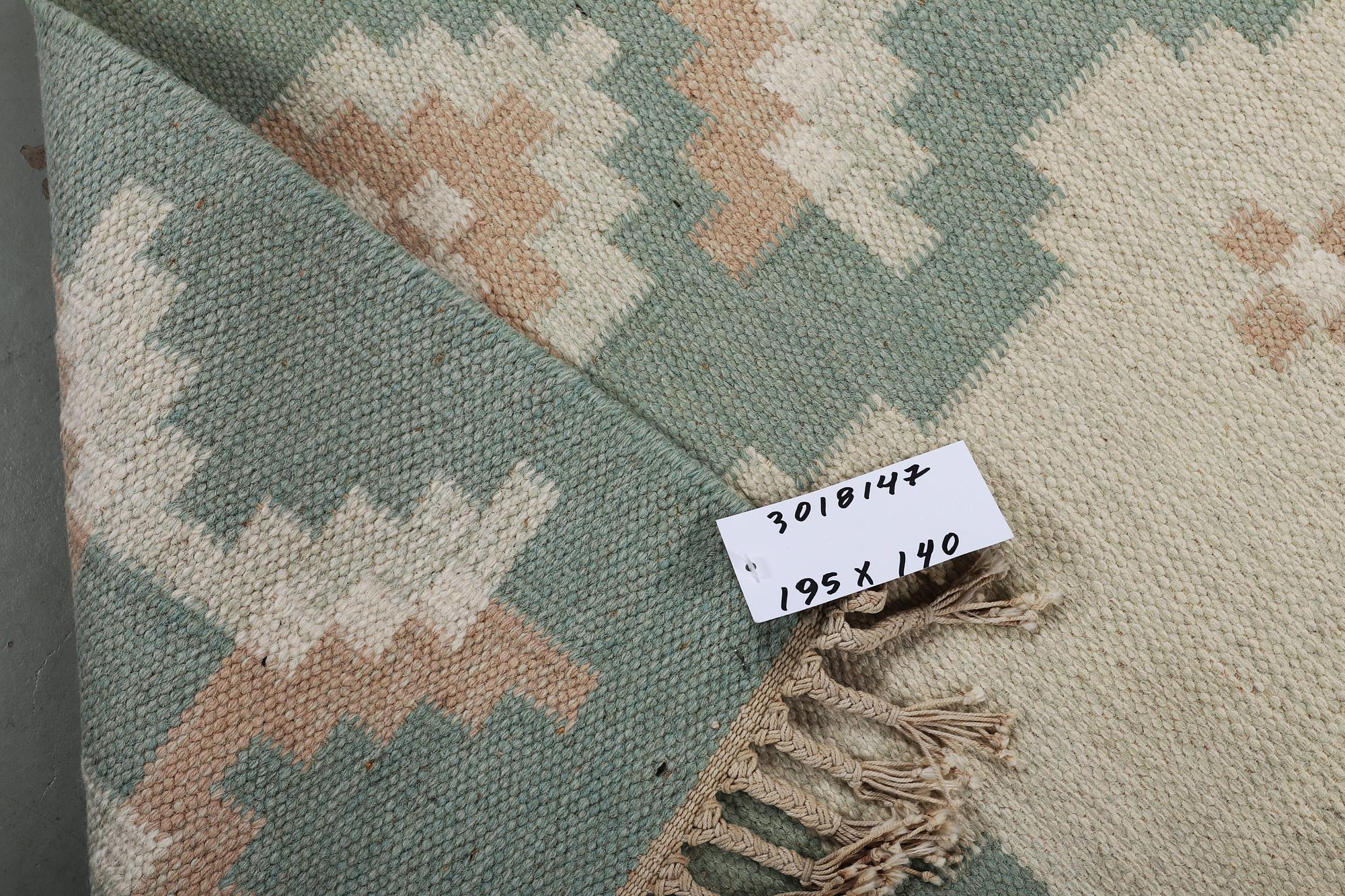 A flat weave carpet, Sweden, ca 195 x 140 cm.