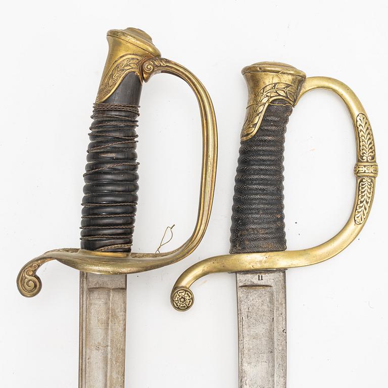 Two French sabres,  early 19th century.