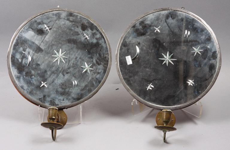 SPEGELLAMPETTER, ett par, barockstil. 1900-talets början.