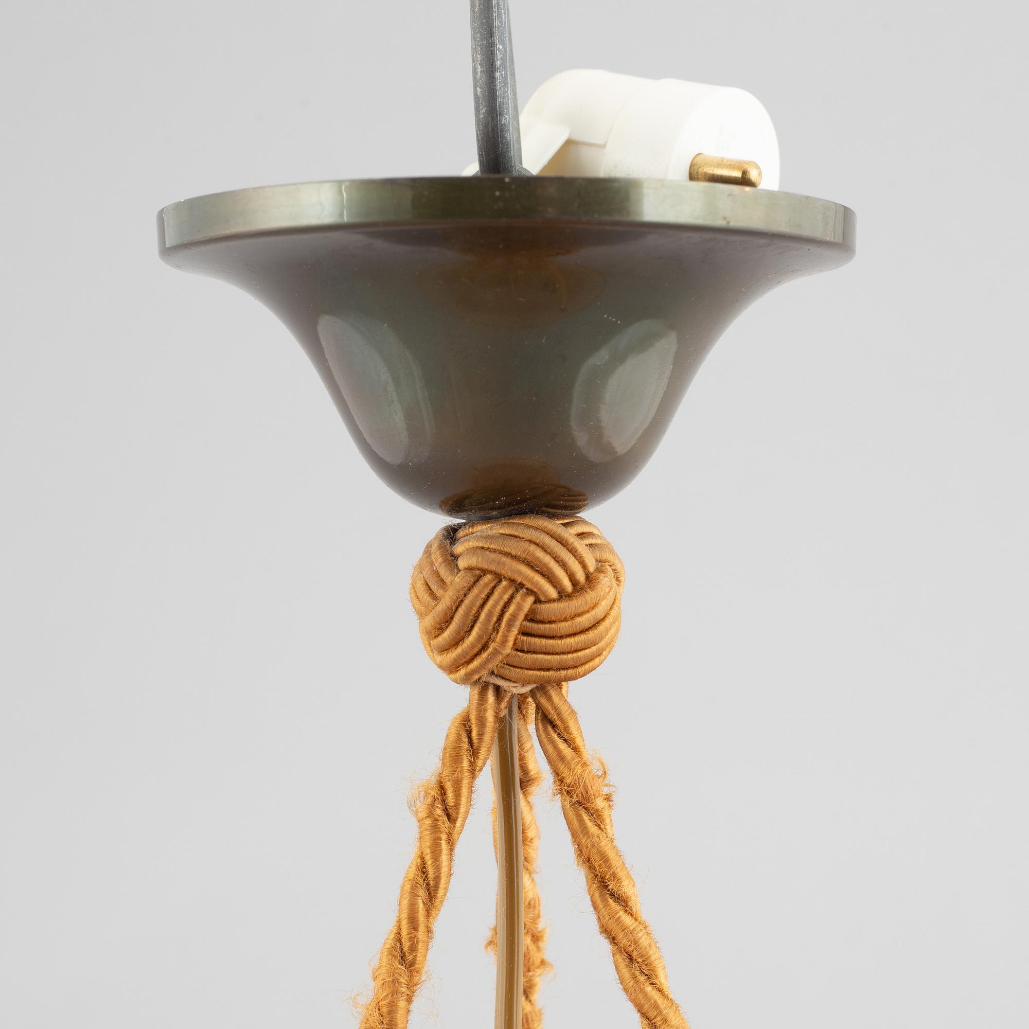 Harald Notini, taklampa, modell "10074", Arvid Böhlmarks Lampfabrik, 1930-tal.