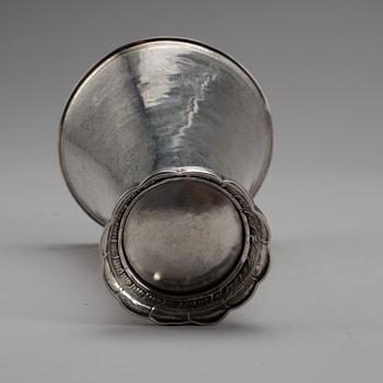 BÄGARE, silver, okänd mästare, 1700-tal. Vikt 354 g.