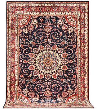 A Hamadan carpet, c. 312 x 216 cm.