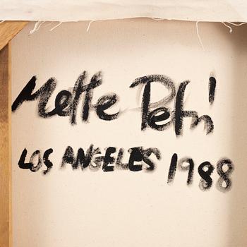 Mette Petri, olja på duk, signerad och daterad daterad Los Angeles 1988 a tergo.
