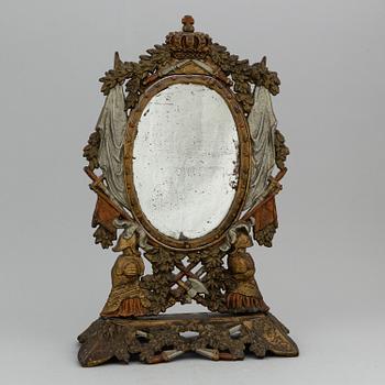 A cast iron table mirror from around year 1900.