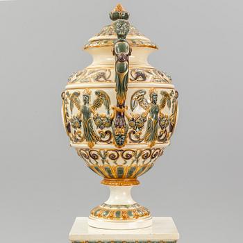 A cermic pedestal and urn from Rörstrand, late 20th Century.