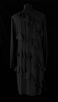 A black evening dress by Balenciaga.