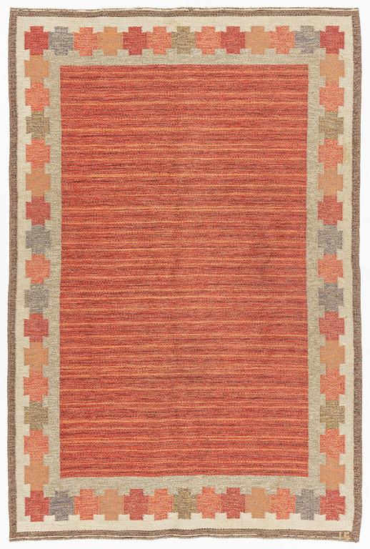Ingegerd Silow, matta, röllakan, signerad IS, 240 x 159 cm.
