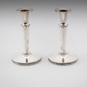 LJUSSTAKAR, 1 par, silver, Ceson, Göteborg 1995.