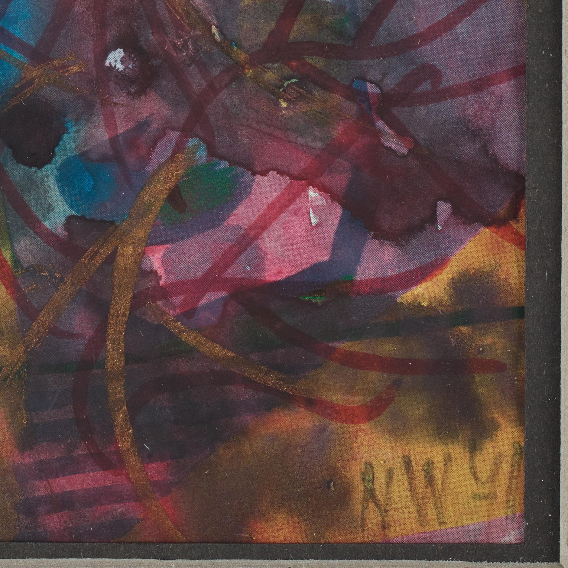 NELL WALDEN, mixed media on print, signed and dated-71.