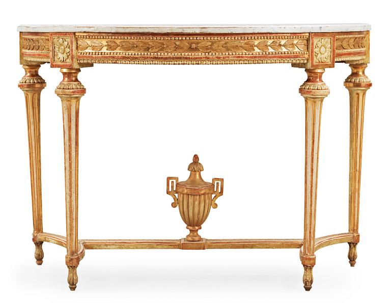 A Gustavian late 18th century console table.