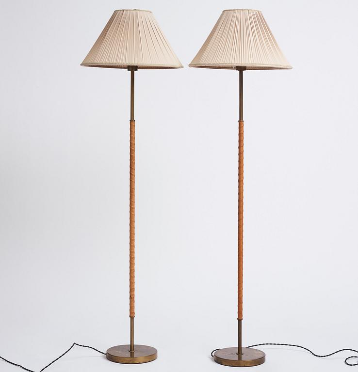 Harald Notini, possibly, a pair of floor lamps model "15750", Arvid Böhlmarks Lampfabrik, Stockholm 1950s-60s.