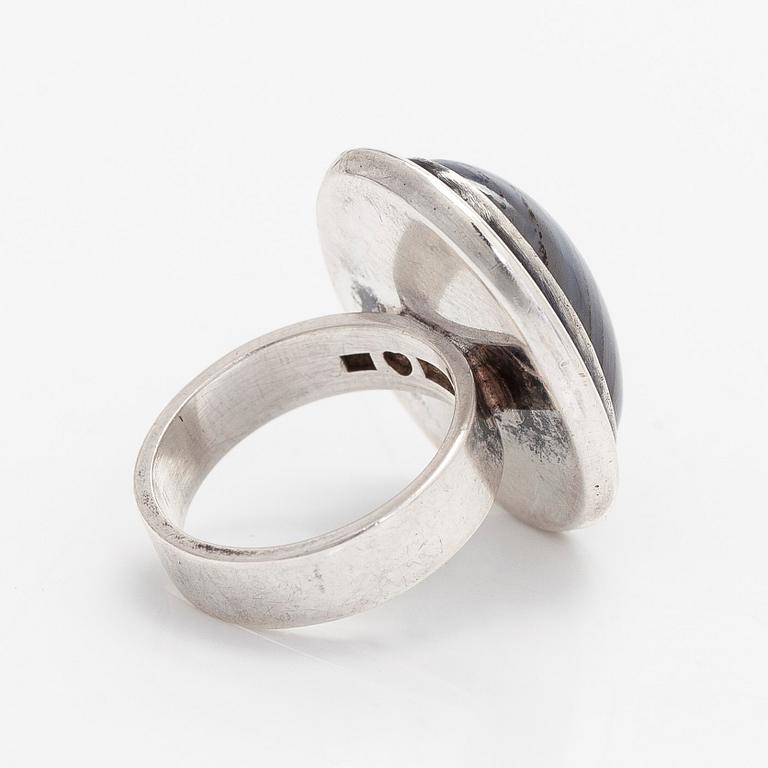 Saara Hopea, ring, silver, Ossian Hopea, Borgå 1978.
