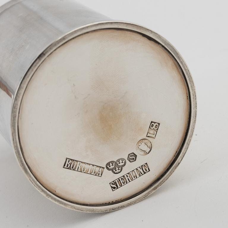 Atelier Borgila, tobaksburk, sterlingsilver, Stockholm 1937.