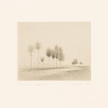 Gunnar Norrman, Drypoint etchings, 8, signed and numbered.